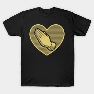 Heart and hands in prayer T-Shirt